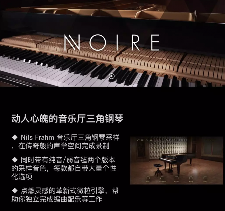 2024音乐厅三角钢琴音源Native Instruments Noire v1.2.0 KONTAKT-果果音源网