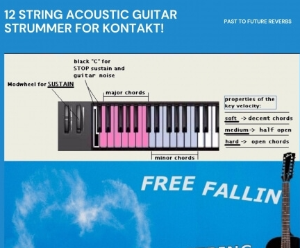 [12弦吉他扫弦音源]PastToFutureReverbs Free Fallin 12-String Acoustic Strummer inspired by Tom Petty For Kontakt! [KONTAKT]（411.85Mb）-果果音源网