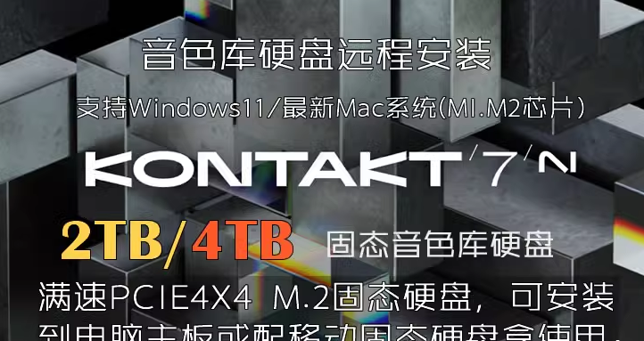 [康泰克经典常用音源] Kontakt 音色库 全部解压 分门别类 一键入库（可以提供硬盘拷贝）[4TB]-果果音源网