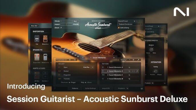 Native Instruments Session Guitarist - Acoustic Sunburst Deluxe 木吉他豪华版-果果音源网