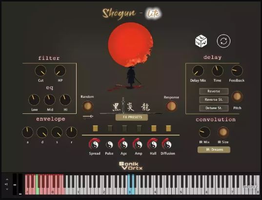Sonik Vortx Shogun Lite Epic Japanese Toolkit KONTAKT 日本传统乐器和现代音效设计 支持系统：Windows MAC 音源厂-果果音源网